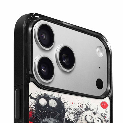 iPhone 17 Pro Max Case — Black &amp; Red Ink Cartoon Cute, Custom Designed Case Cover