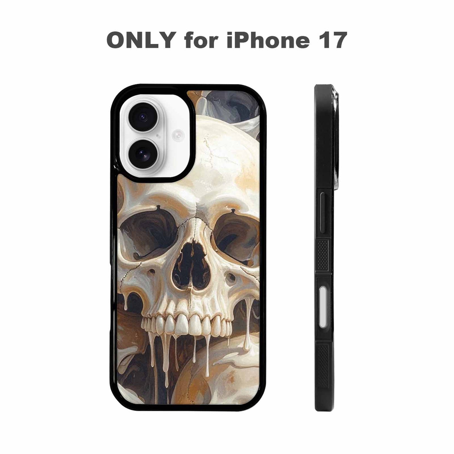 iPhone 17 Case — Seamless Tileable Pattern Of Gothic Skulls, Custom Print Case Cover