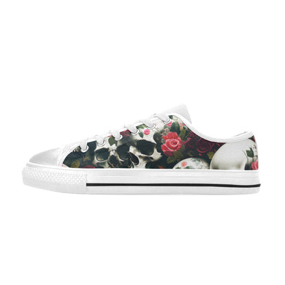 MEN'S Rose Skulls Dark 5 Canvas Surreal Custom Shoes