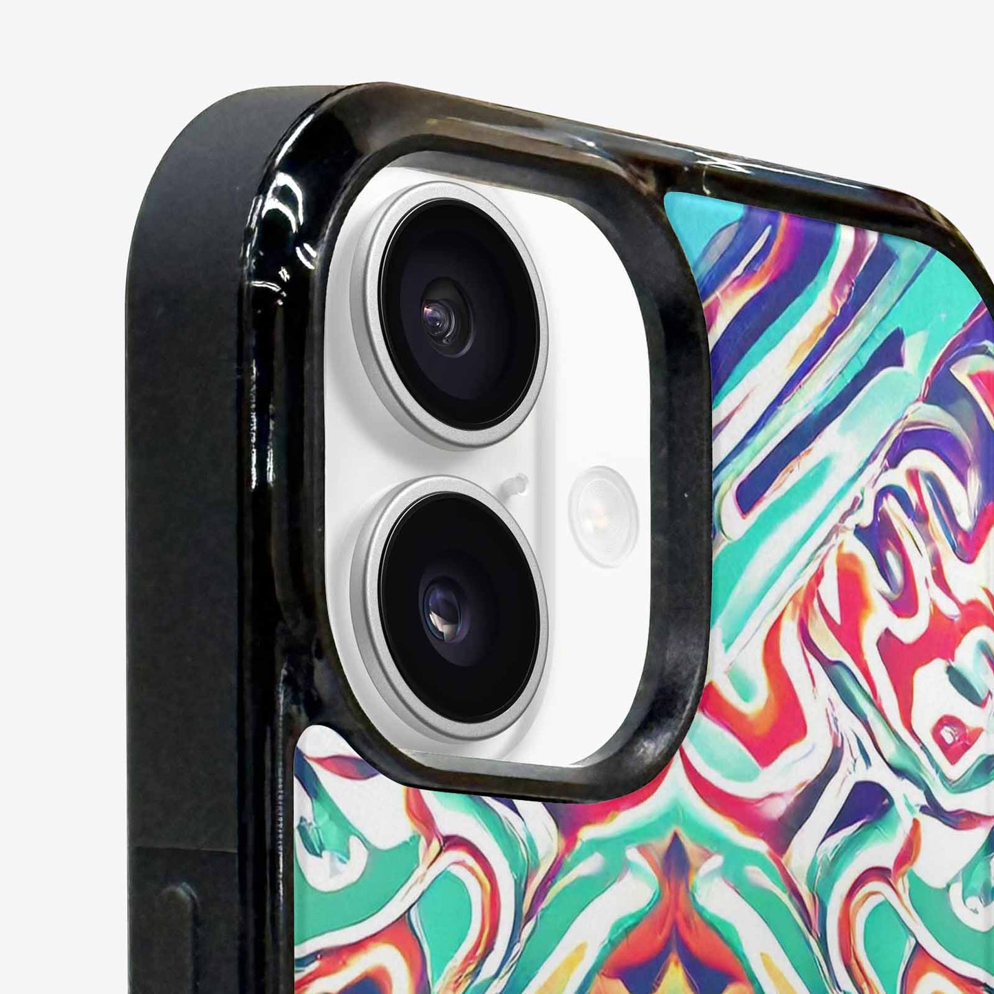 iPhone 16 Plus Case — Holographic Tribal Blaze, Customized Protective Case
