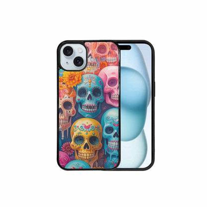 iPhone 15 Plus Case — Sugar Skullsmelting Sugar Skulls, Custom Print Case Cover