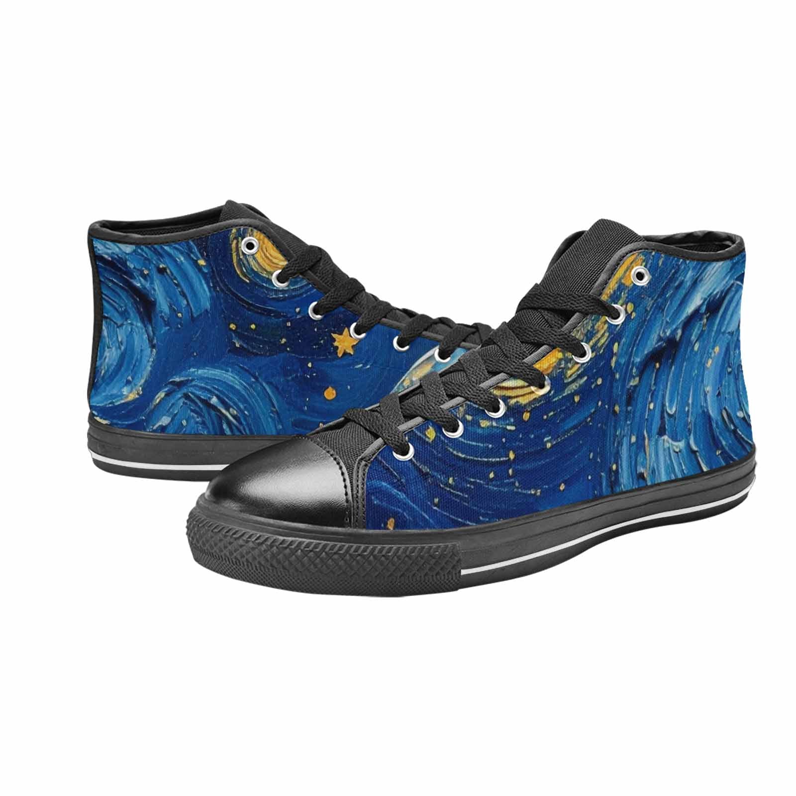 MEN'S Starry Night Galaxy High Top Canvas Surreal Shoes