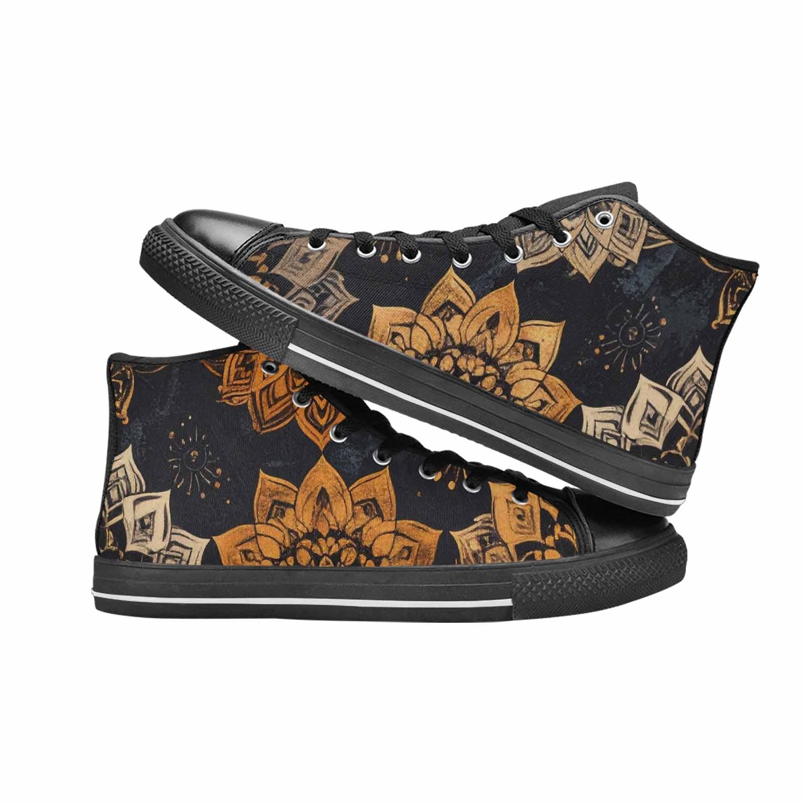 WOMEN'S Mandala High Top Canvas Wallpaper Art Shoes