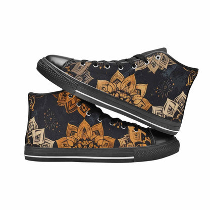 WOMEN'S Mandala High Top Canvas Wallpaper Art Shoes