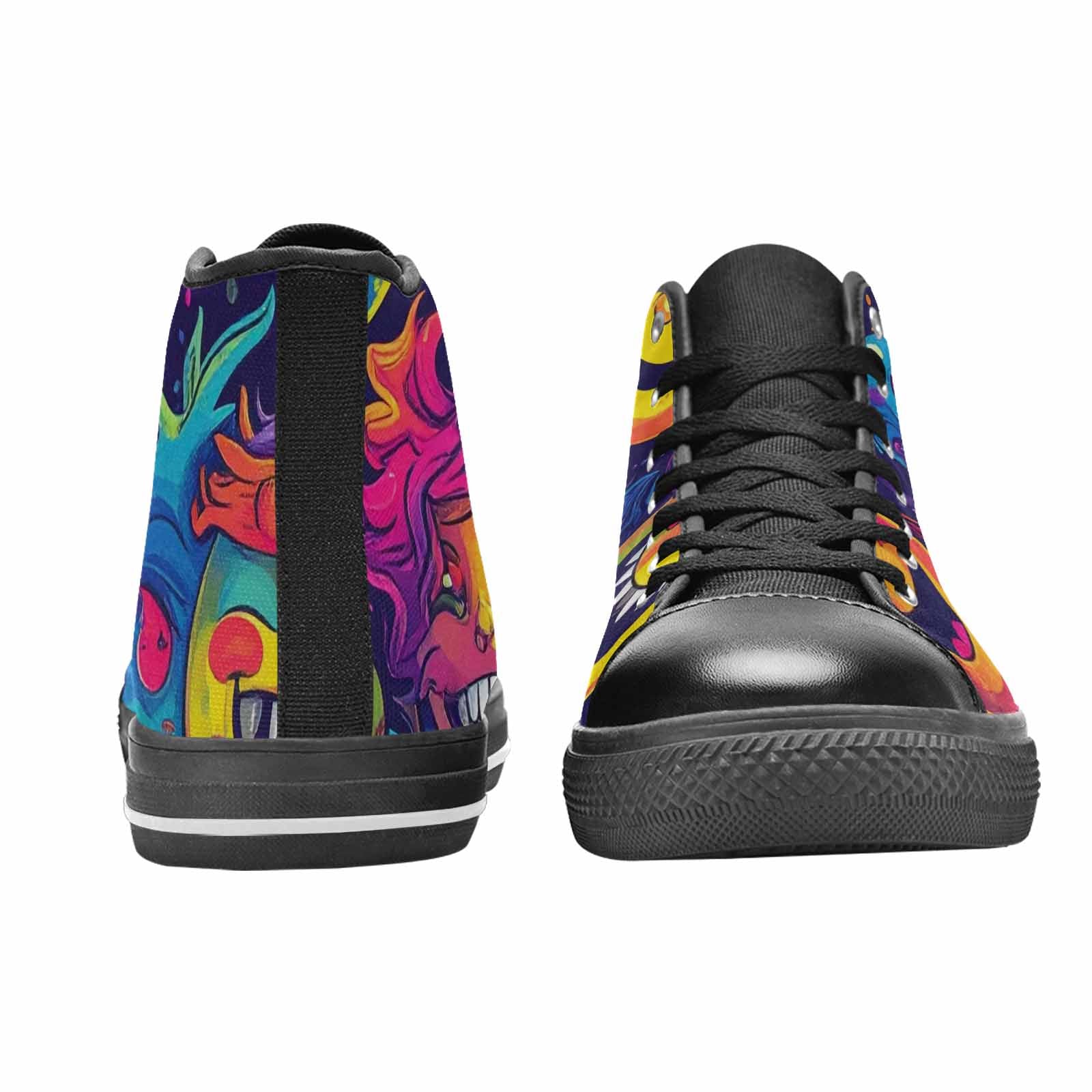 WOMEN'S Funny Looking Cartoon High Top Canvas Y2K Custom Sneakers