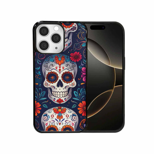 iPhone 15 Pro Max Case — Day Dead Sugar Skull Art 100s, Custom Made Phone Cover