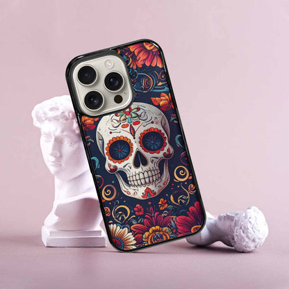 iPhone 16 Pro Case — Day Dead Sugar Skull Art 100s, Custom Made Phone Cover