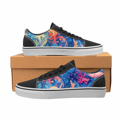 MEN'S Fish Scale Coral Canvas Lace-Up Y2K Custom Sneakers