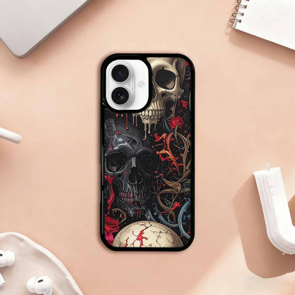iPhone 17 Case — Skulls And Rosesmelting Skulls A Gothic, Custom Made Phone Cover