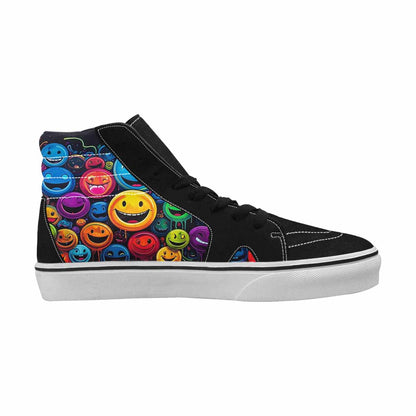 MEN'S Smiley Faces × Glow High Top Canvas Kaleidoscope Sneakers