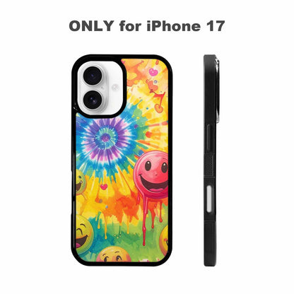 iPhone 17 Case — Smiley Facessmiley Faces Tie Original Art, Custom Print Case Cover