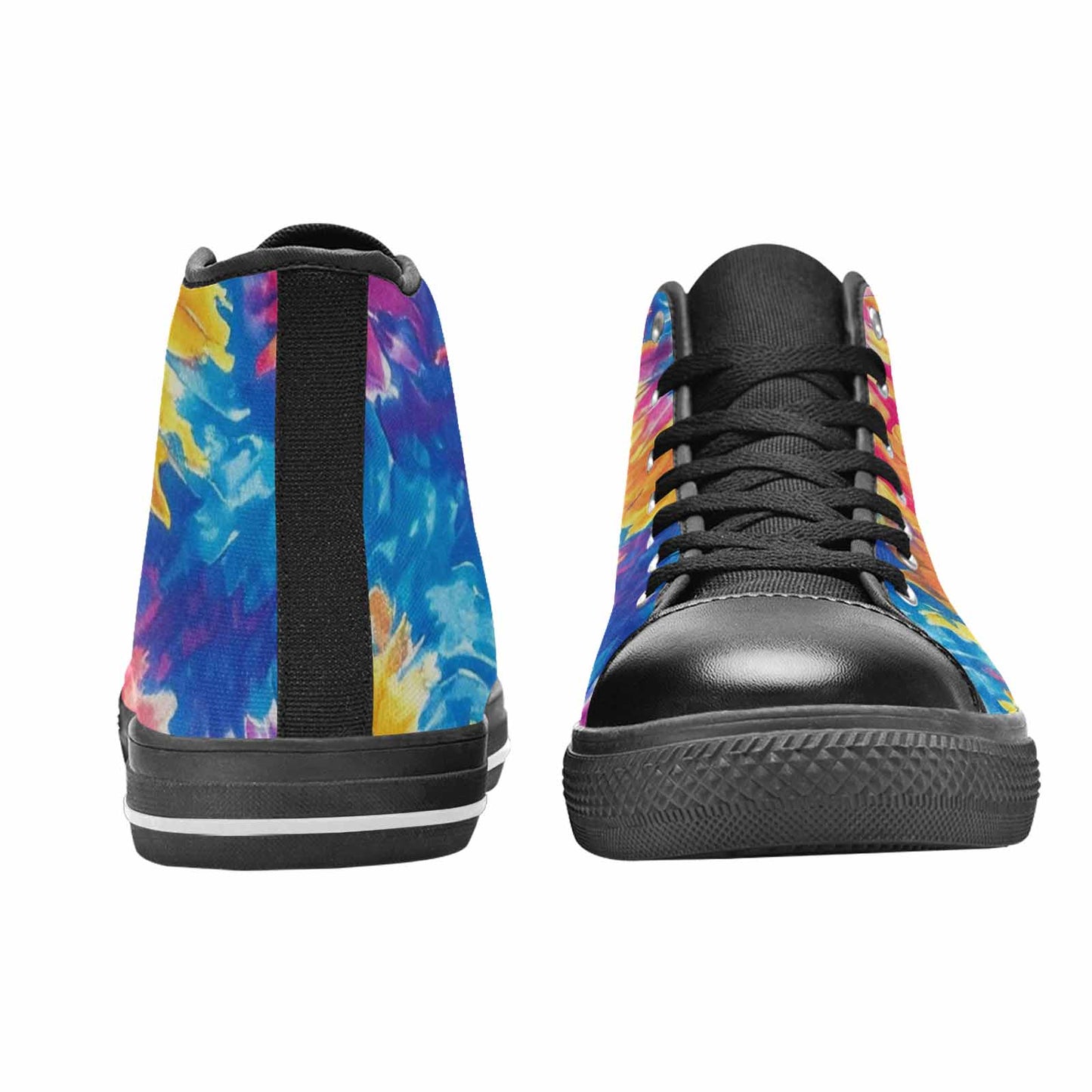 MEN'S Tie Dye Swirl High Top Canvas Aesthetic Custom Sneakers