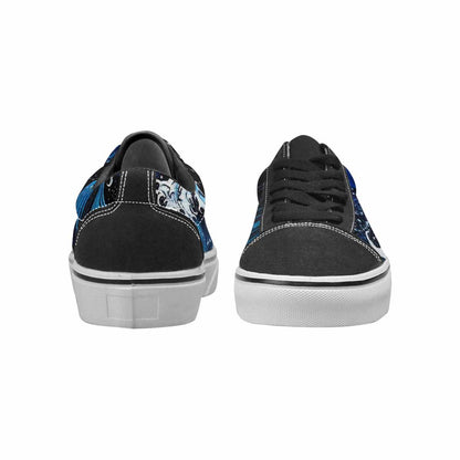 WOMEN'S Nautical Wave Lace-Up Canvas Surreal Custom Shoes