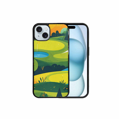 iPhone 15 Plus Case — Golf Cartoon Art Pattern, Custom Print Case Cover