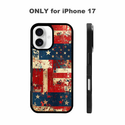 iPhone 17 Case — Small American Flag Stars Galaxy Space, Custom Designed Case Cover