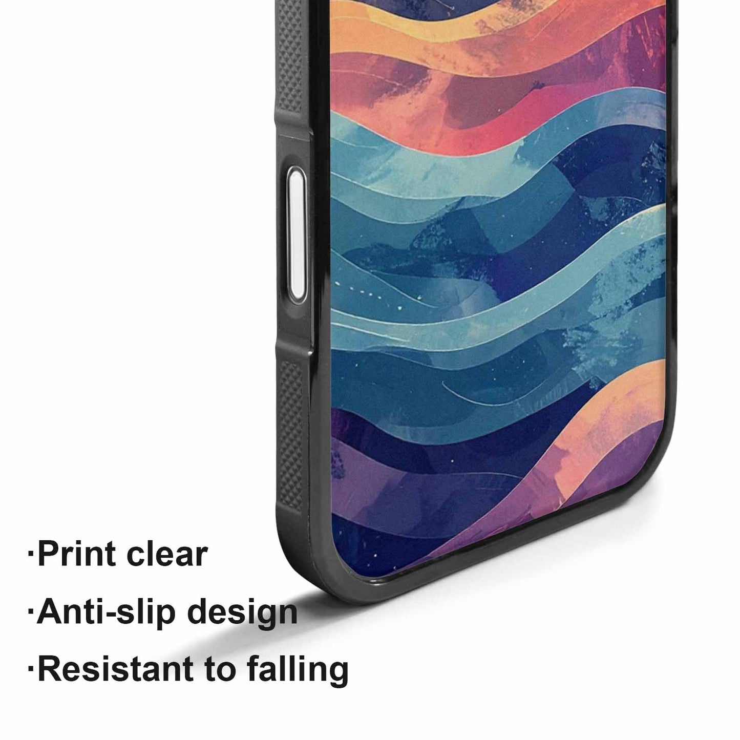 iPhone 17 Case — Glowing Camo Wave Camo, Customized Protective Case