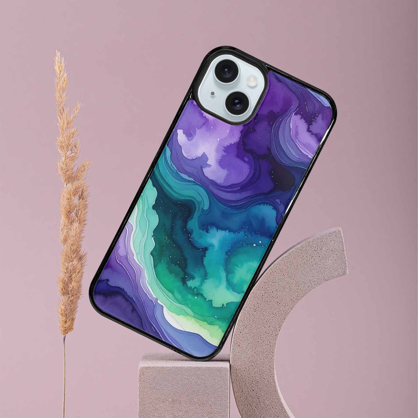 iPhone 15 Plus Case — Galaxy Aurora Nebula, Custom Designed Case Cover