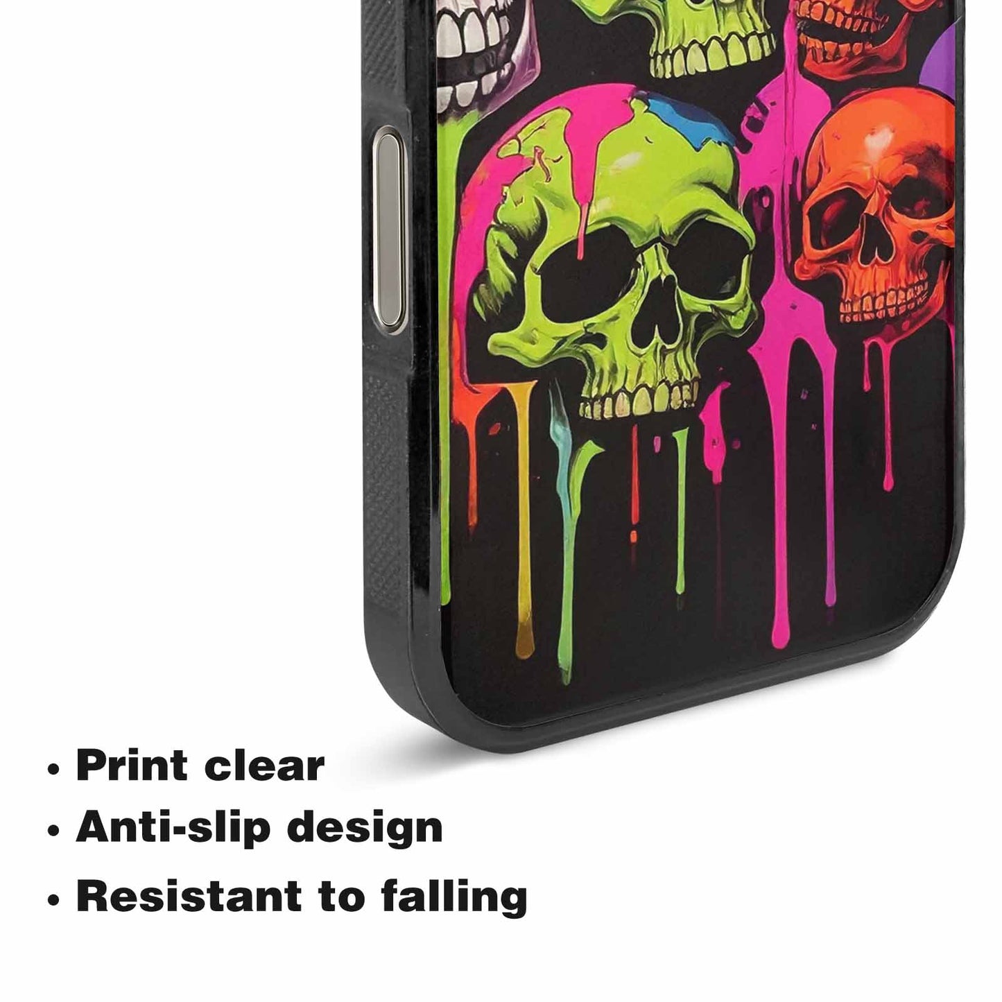 iPhone 16 Pro Case — Vibrant Camo 1000\'s Of Skeletons Neon, Custom Phone Case