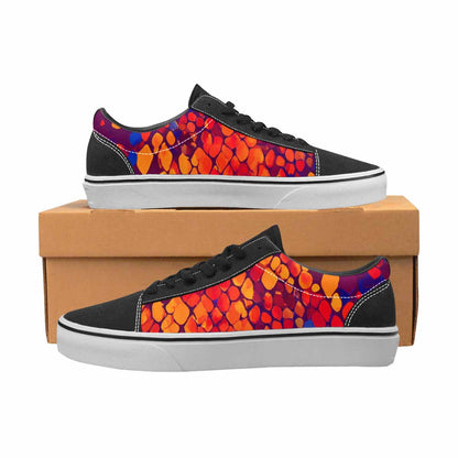MEN'S Dark Snake Print Canvas Lace-Up Y2K Shoes