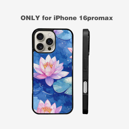 iPhone 16 Pro Max Case — Monet Water Lilies Painting Pattern, Custom Phone Case