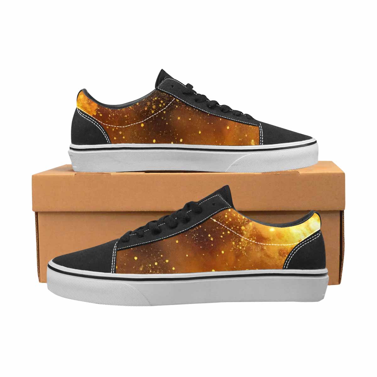 WOMEN'S Galaxy Art - Canvas Lace-Up Cottagecore Custom Sneakers