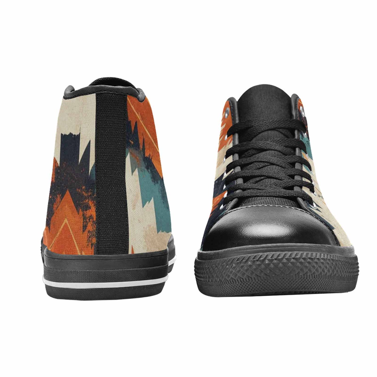MEN'S Southwestern Geometric Diamond High Top Canvas Cottagecore Shoes