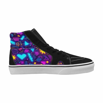 MEN'S 80s Retro Motif High Top Canvas Dark Academia Sneakers