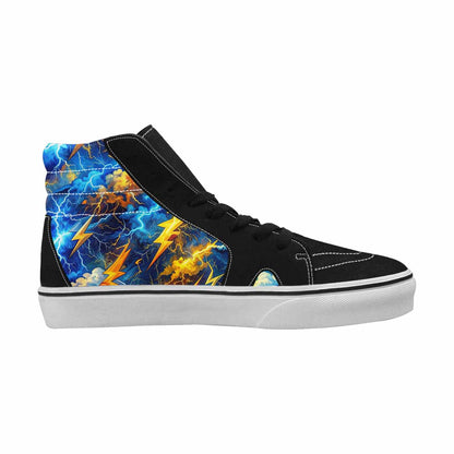 WOMEN'S Lightning Bolt High Top Canvas Dark Academia Shoes