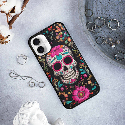 iPhone 16 Plus Case — Colorful Dia De Los Muertos Sugar, Unique Phone Case Design