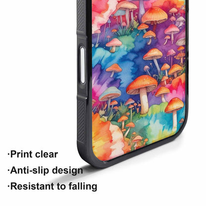 iPhone 17 Pro Max Case — Mushrooms Tie Dyemushrooms Pat Tie Dye, Unique Phone Case Design