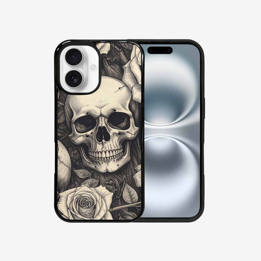 iPhone 16 Case — 20 Skulls Overlapping Seamless Tileable Pattern, Custom Made Phone Cover