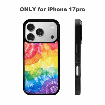 iPhone 17 Pro Case — Tie Dye Spiral Rainbow Blended Tie, Customized Protective Case