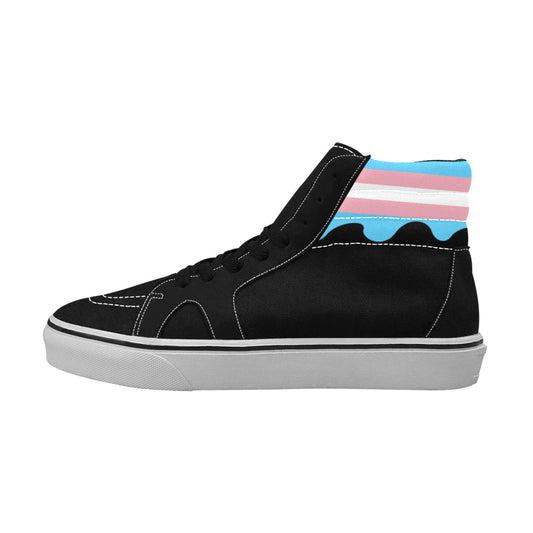 WOMEN'S Transgender Flag 4 Pride LGBT High Top Skateboarding Sneakers