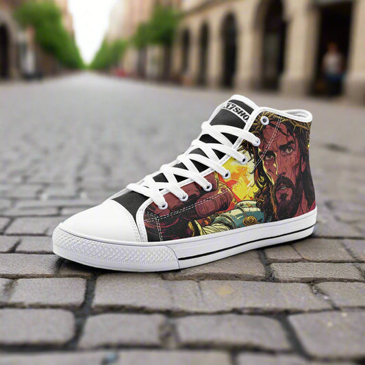 Egyptian Pink Cream Vivid UNISEX Bold Art - Freaky Shoes | Custom Art Sneakers