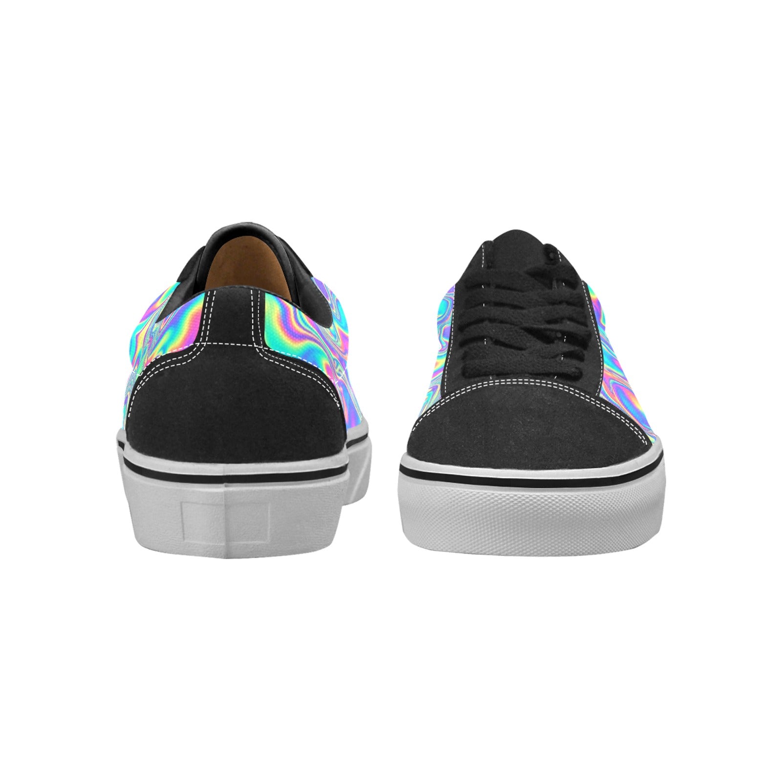 MEN'S Holographic Tribal Blaze 4 Low Top Skateboarding Aesthetic Custom Shoes
