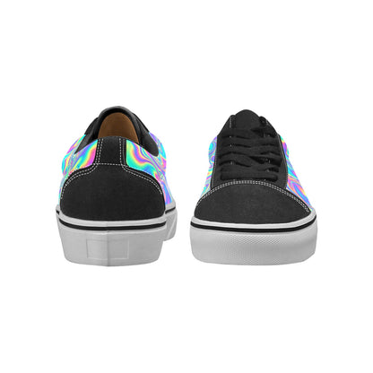 MEN'S Holographic Tribal Blaze 4 Low Top Skateboarding Aesthetic Custom Shoes