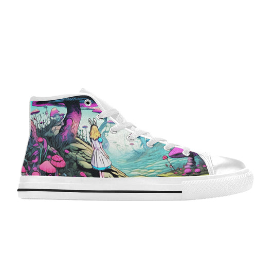 WOMEN'S Fantasy Art 2 High Top Canvas Wallpaper Art Sneakers