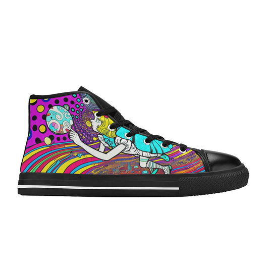 MEN'S Wonderland Trippy Psychedelic Colorful High Top Canvas Vibrant Chaos Sneakers