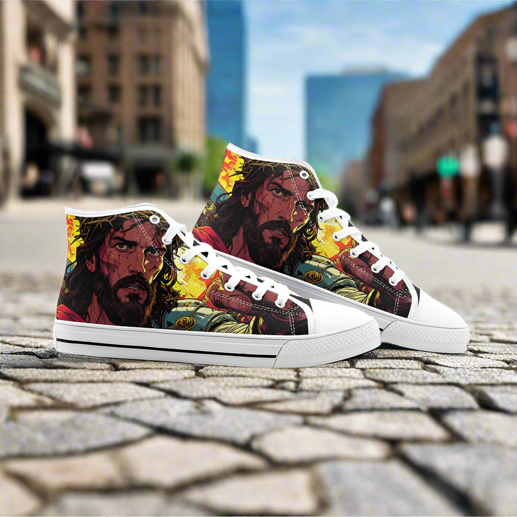 Dragon Blue Gold Wearable UNISEX Bold Art - Freaky Shoes | Custom Art Sneakers