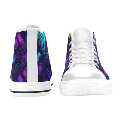 MEN'S Electric Houndstooth Dream 1 High Top Canvas Vivid Shoes