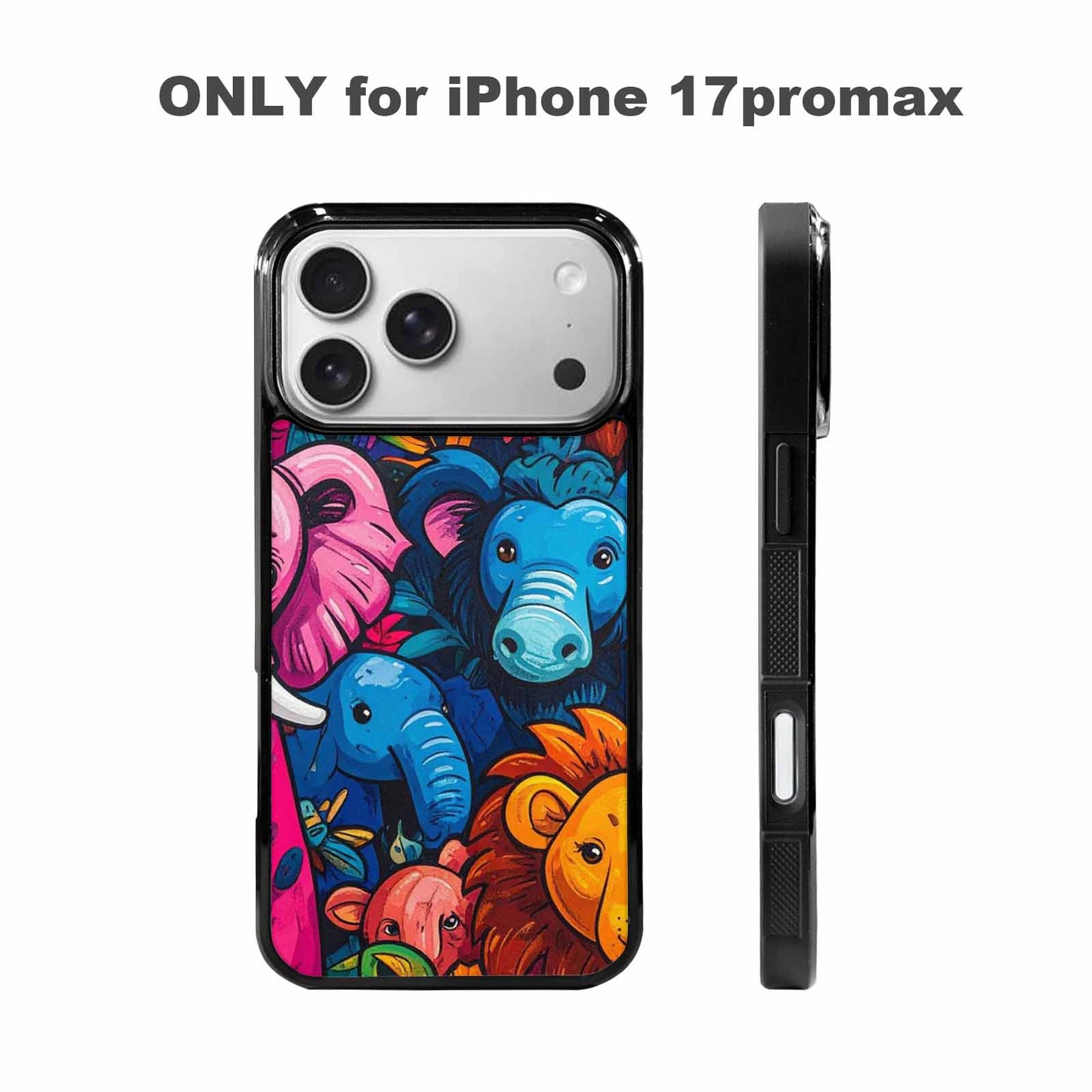 iPhone 17 Pro Max Case — Cartoon Animal Characters Cartoon Cute, Custom Art Phone Cover