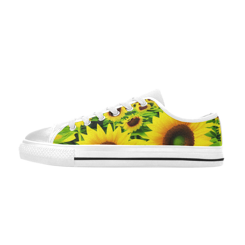 WOMEN'S Sunflowers Art 4 Canvas Vivid Custom Shoes