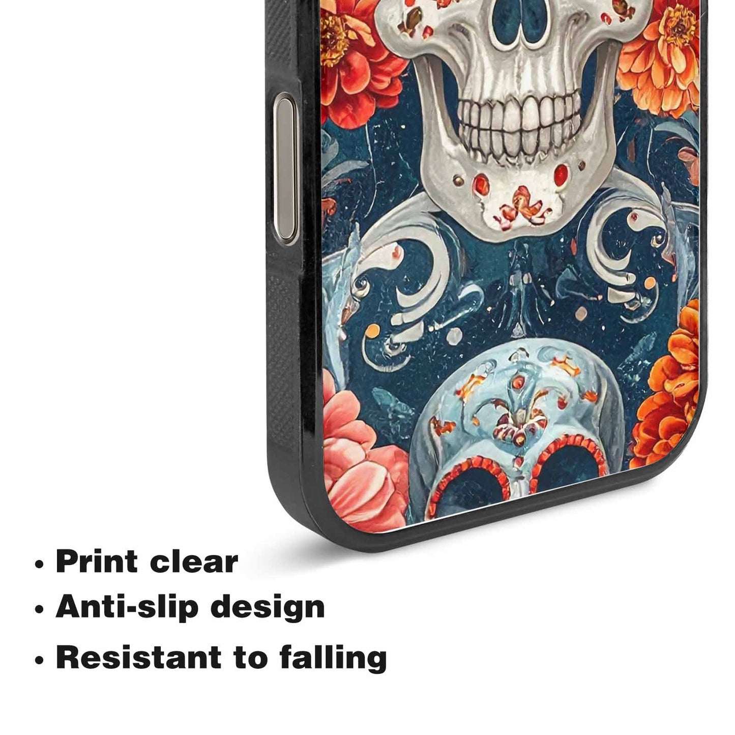 iPhone 15 Pro Max Case — Marble Skull Custom, Customized Protective Case