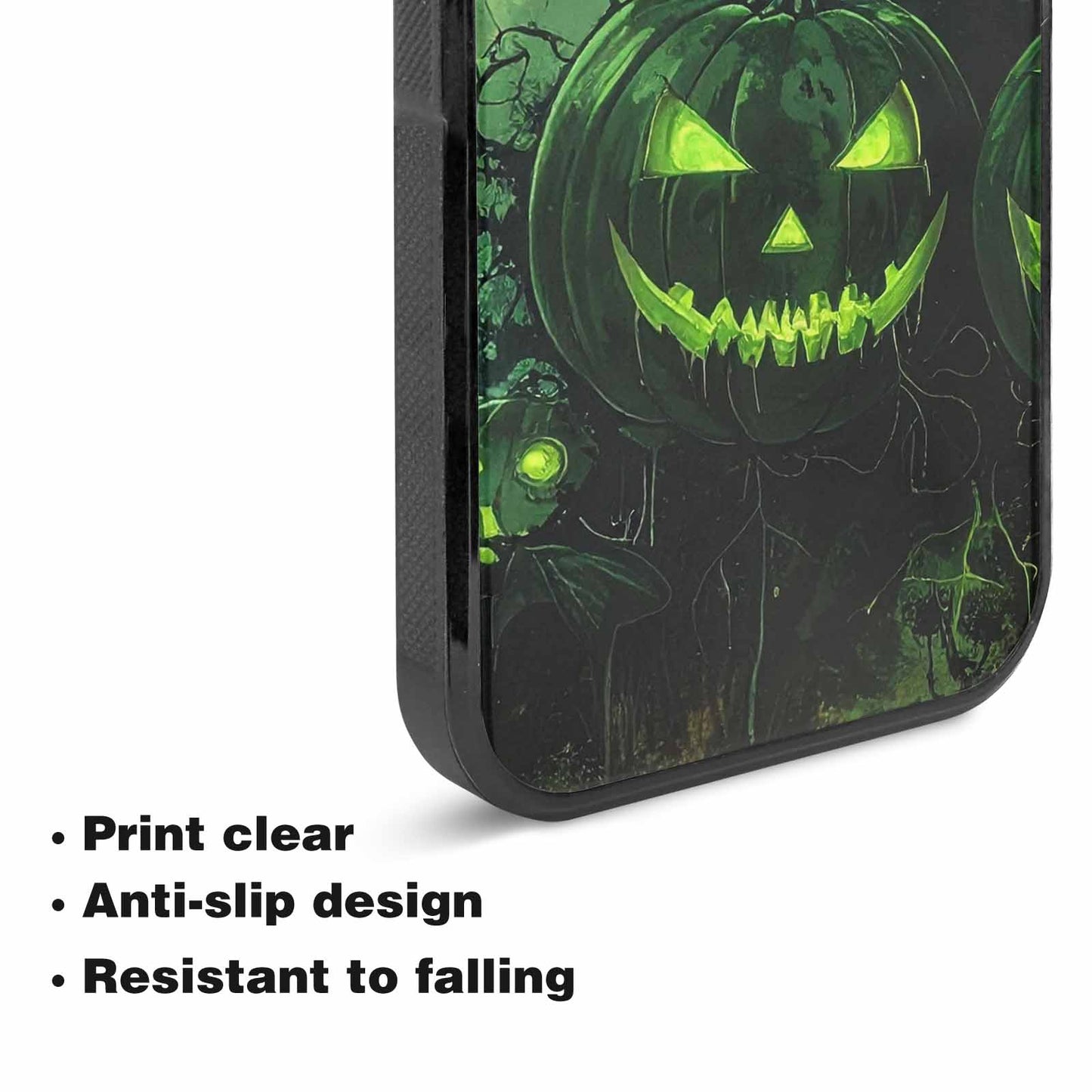 iPhone 15 Plus Case — Halloween Glowing Jackolantern Personalized Phone Cover, Unique Phone Case Design