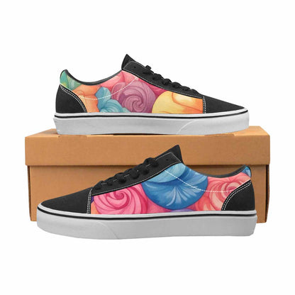 WOMEN'S Tie Dye Swirls Tie Lace-Up Canvas Cottagecore Custom Sneakers