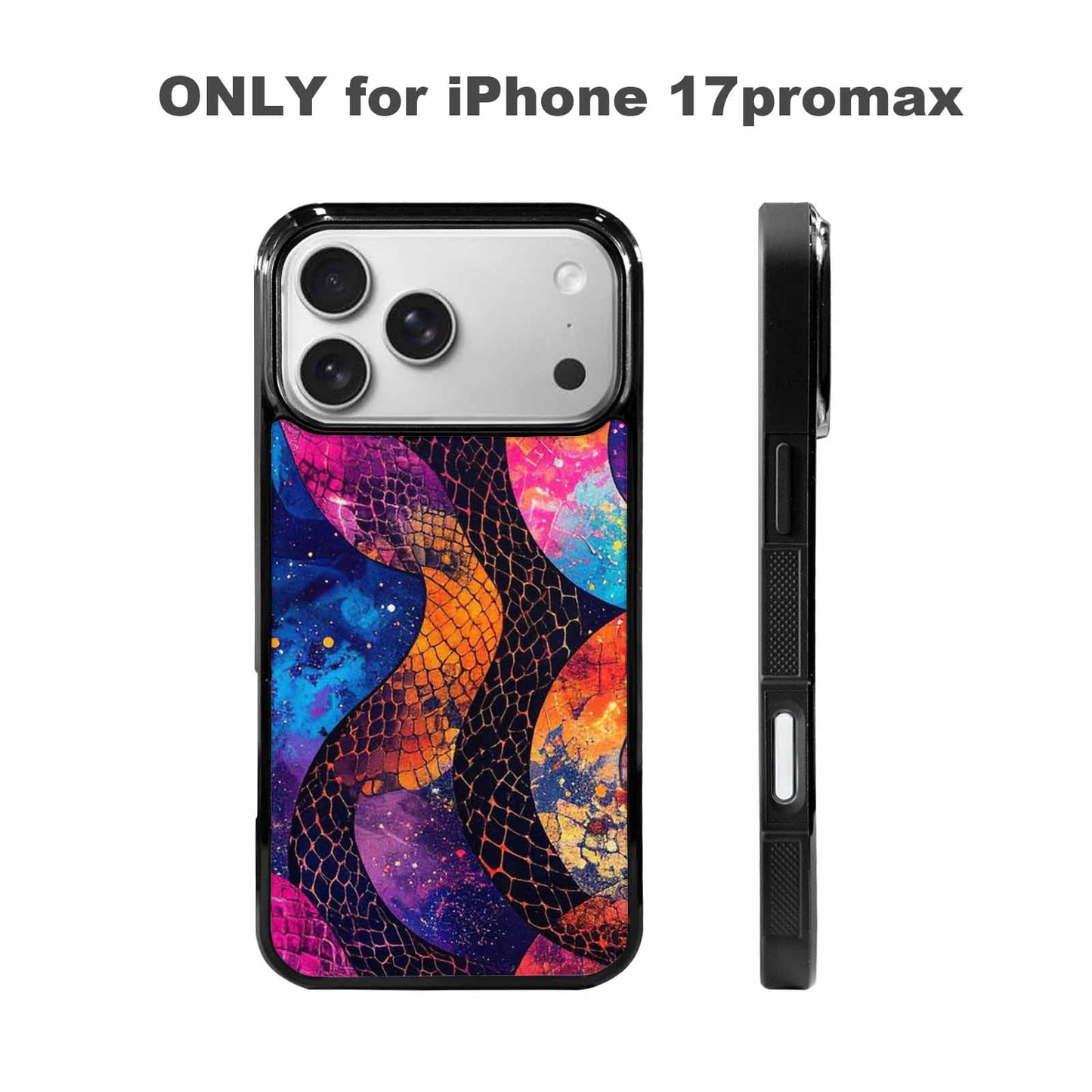 iPhone 17 Pro Max Case — Snake Print Galaxy Seamless Animal Print, Custom Art Phone Cover