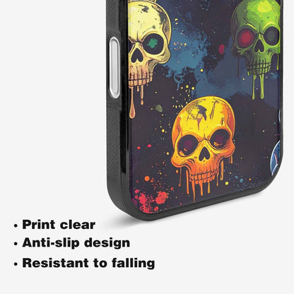 iPhone 16 Case — Radioactive Ghost Bunny Skull Small Radioactive, Custom Printed Phone Case