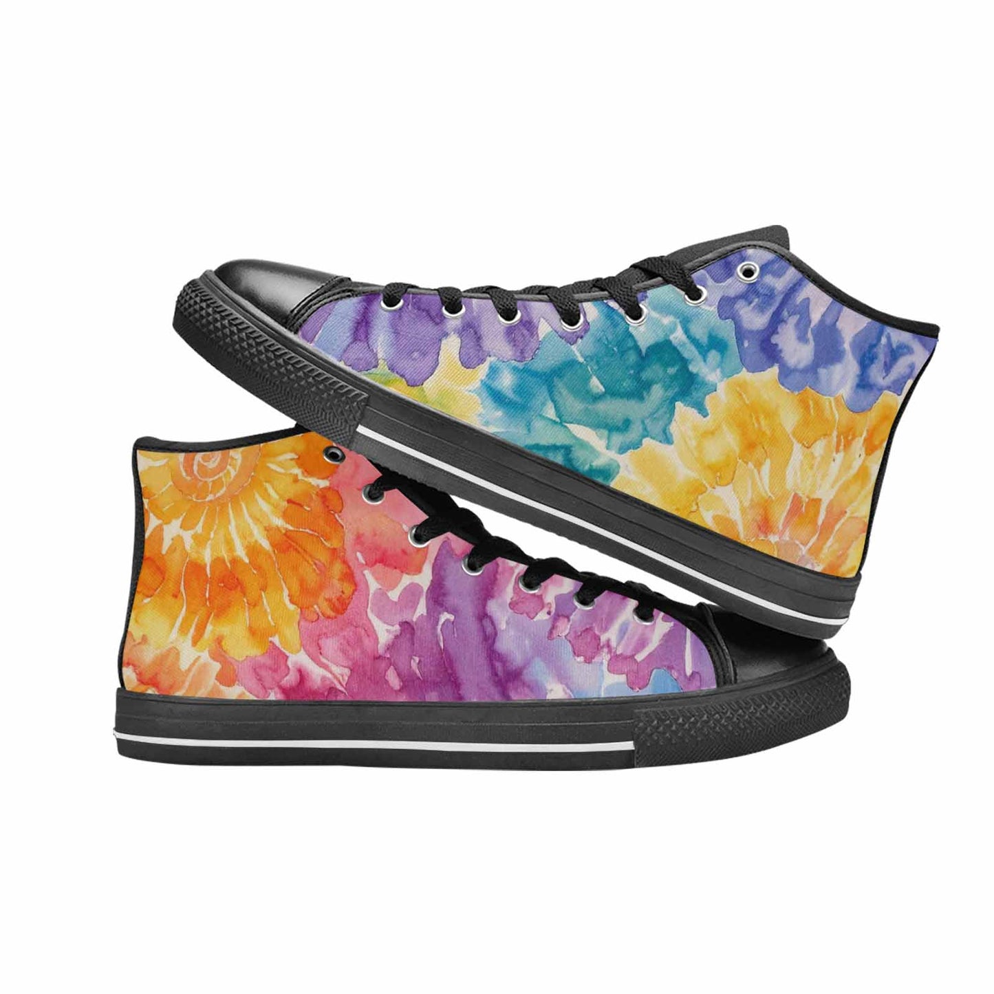 MEN'S Tie Dye Swirl High Top Canvas Vivid Shoes