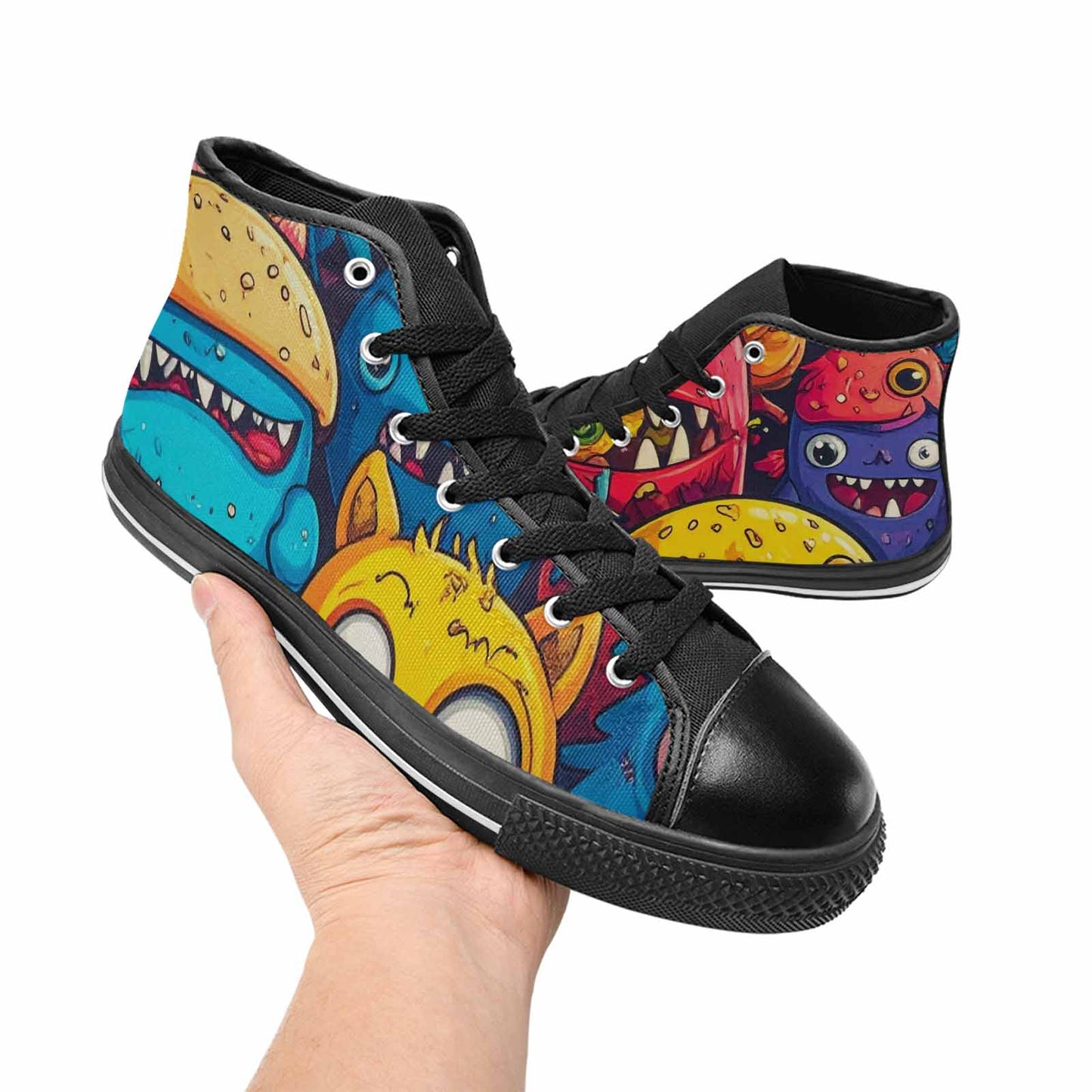 MEN'S Cartoon Monster Character High Top Canvas Aesthetic Shoes
