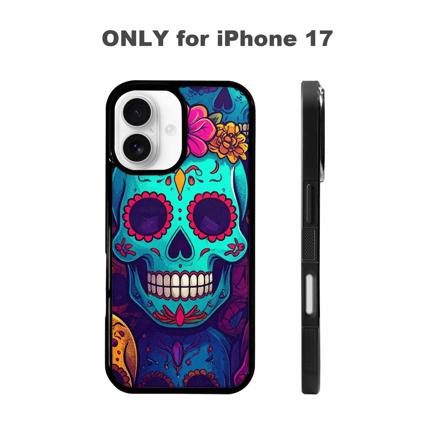 iPhone 17 Case — Skull Dark Art Gothic Print Gothic, Custom Made Phone Cover